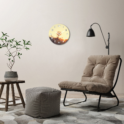 Round wall clock Dandelion