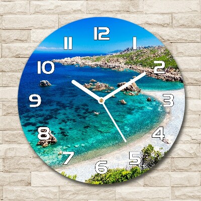 Round wall clock Sea bay