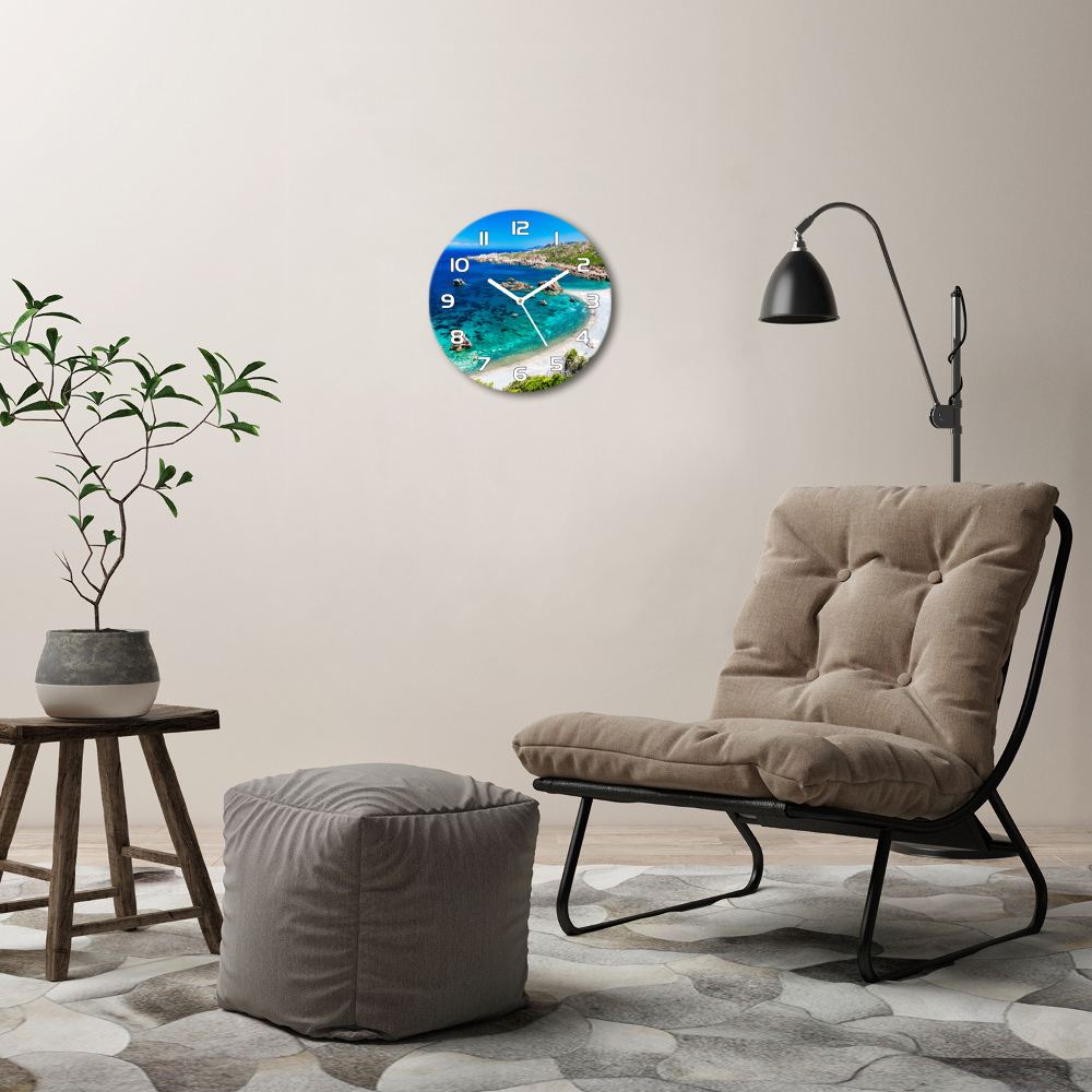 Round wall clock Sea bay