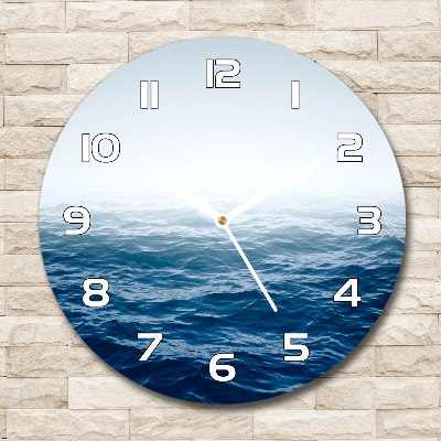 Round wall clock Sea waves