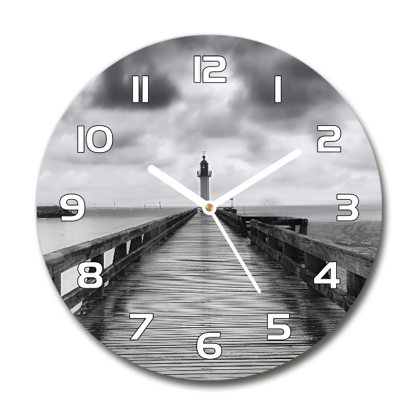 Round wall clock Lighthouse