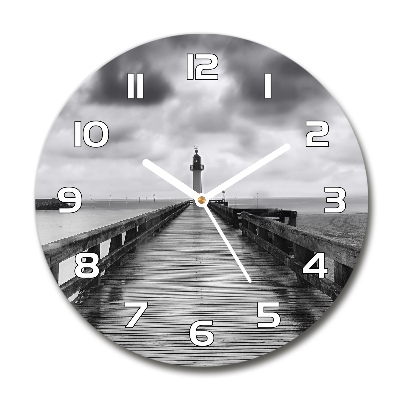 Round wall clock Lighthouse