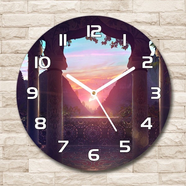 Round wall clock East architecture