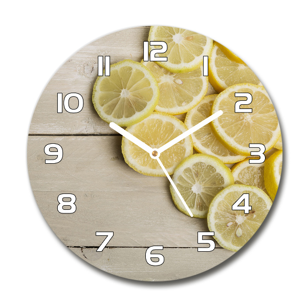 Round wall clock Lemons wood