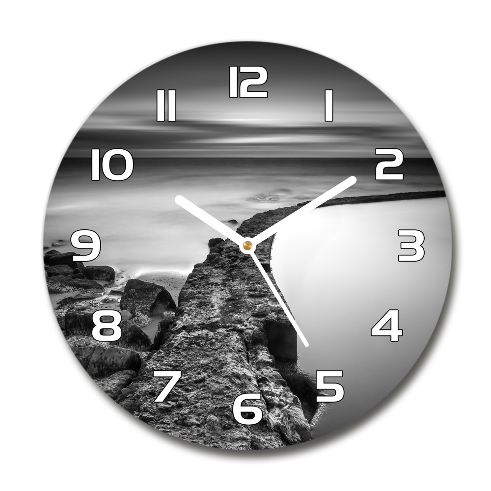 Round wall clock Stony beach