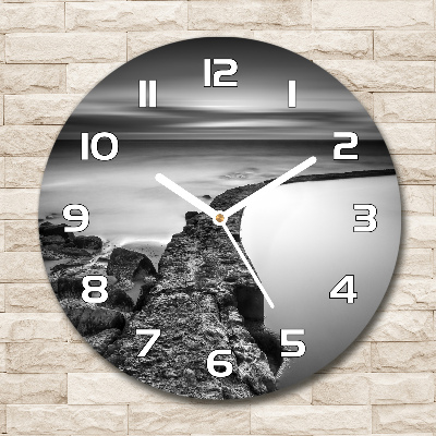 Round wall clock Stony beach