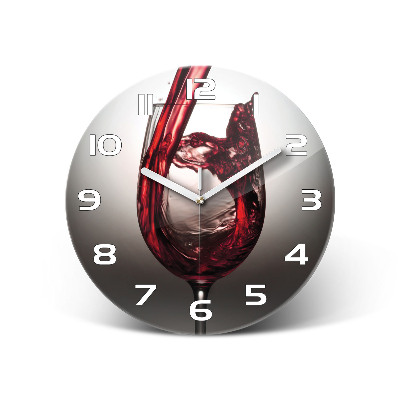 Round wall clock Red wine