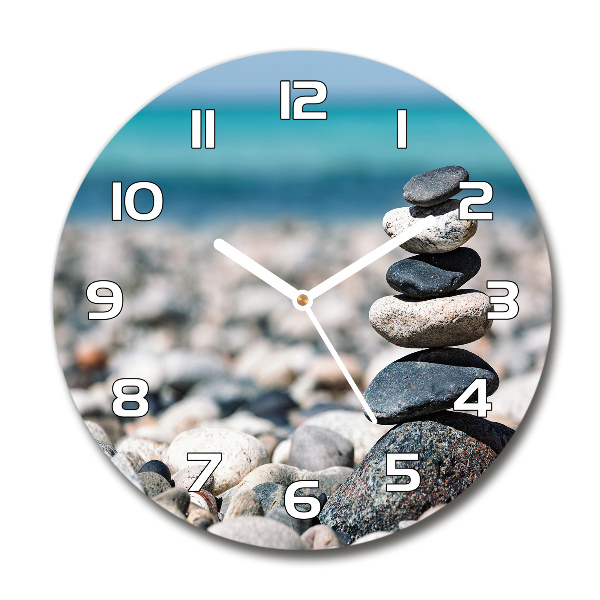 Round wall clock Stack of stones