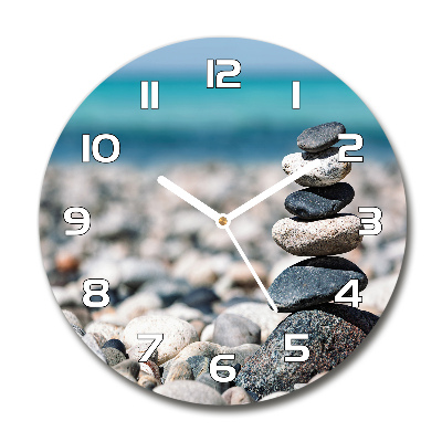 Round wall clock Stack of stones