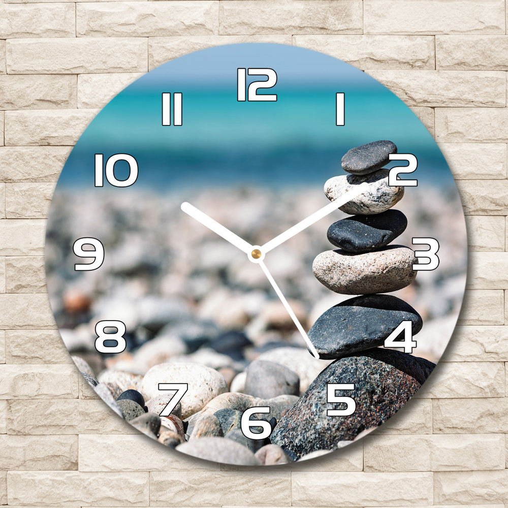 Round wall clock Stack of stones