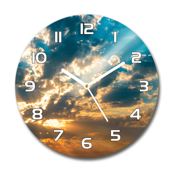 Round wall clock Sunset heaven