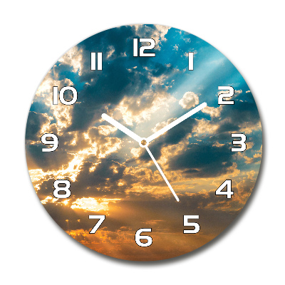 Round wall clock Sunset heaven