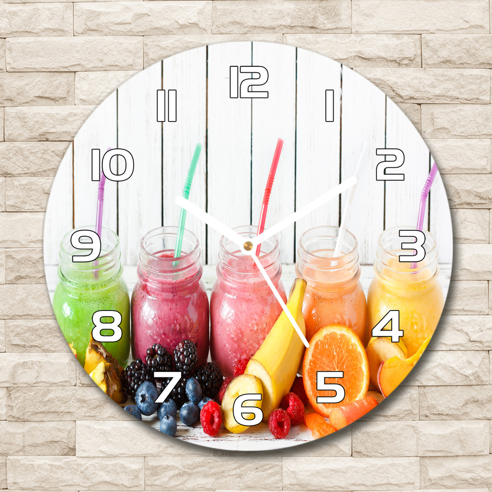 Round wall clock Fruit cocktails