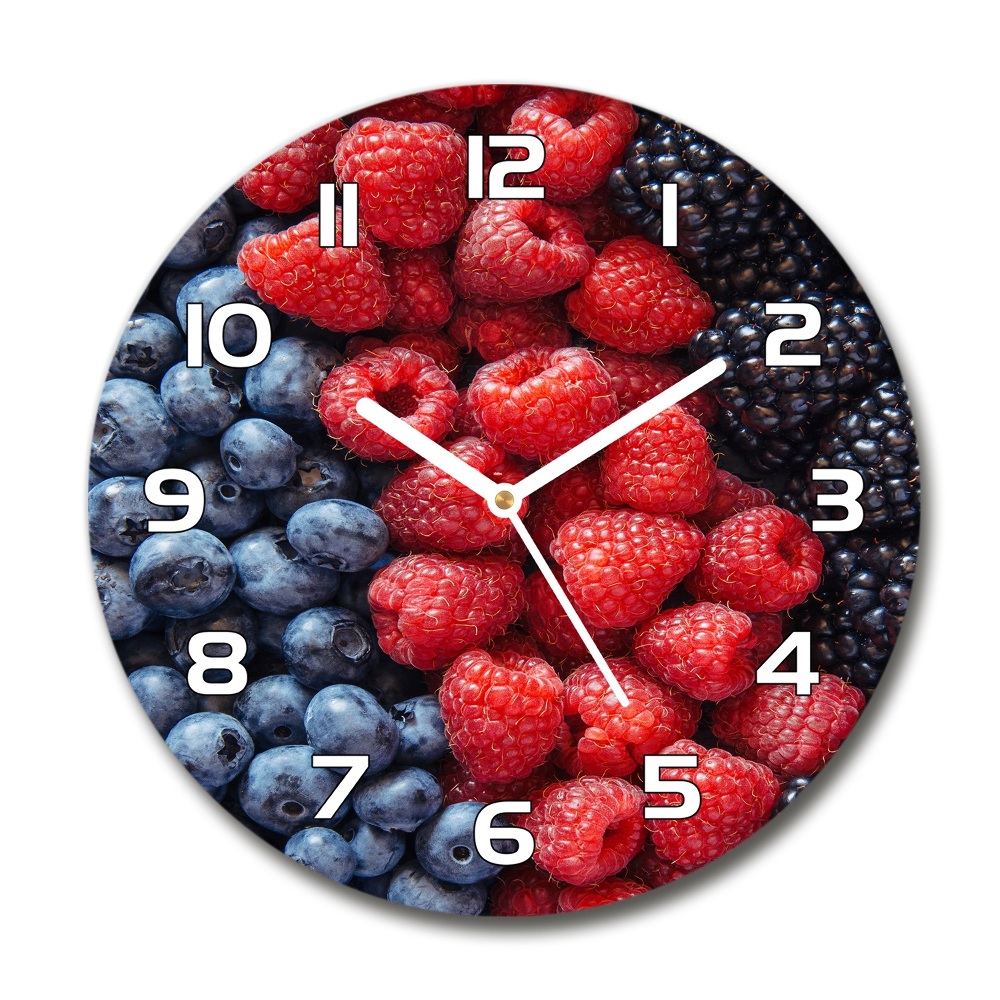 Round wall clock Forest fruits