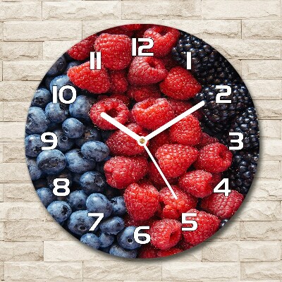 Round wall clock Forest fruits