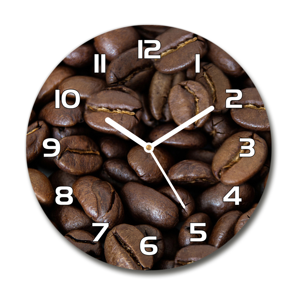 Round wall clock Coffee beans