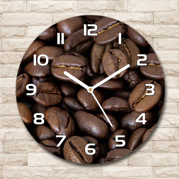 Round wall clock Coffee beans