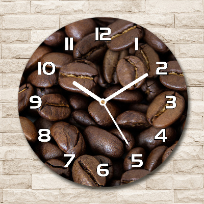 Round wall clock Coffee beans