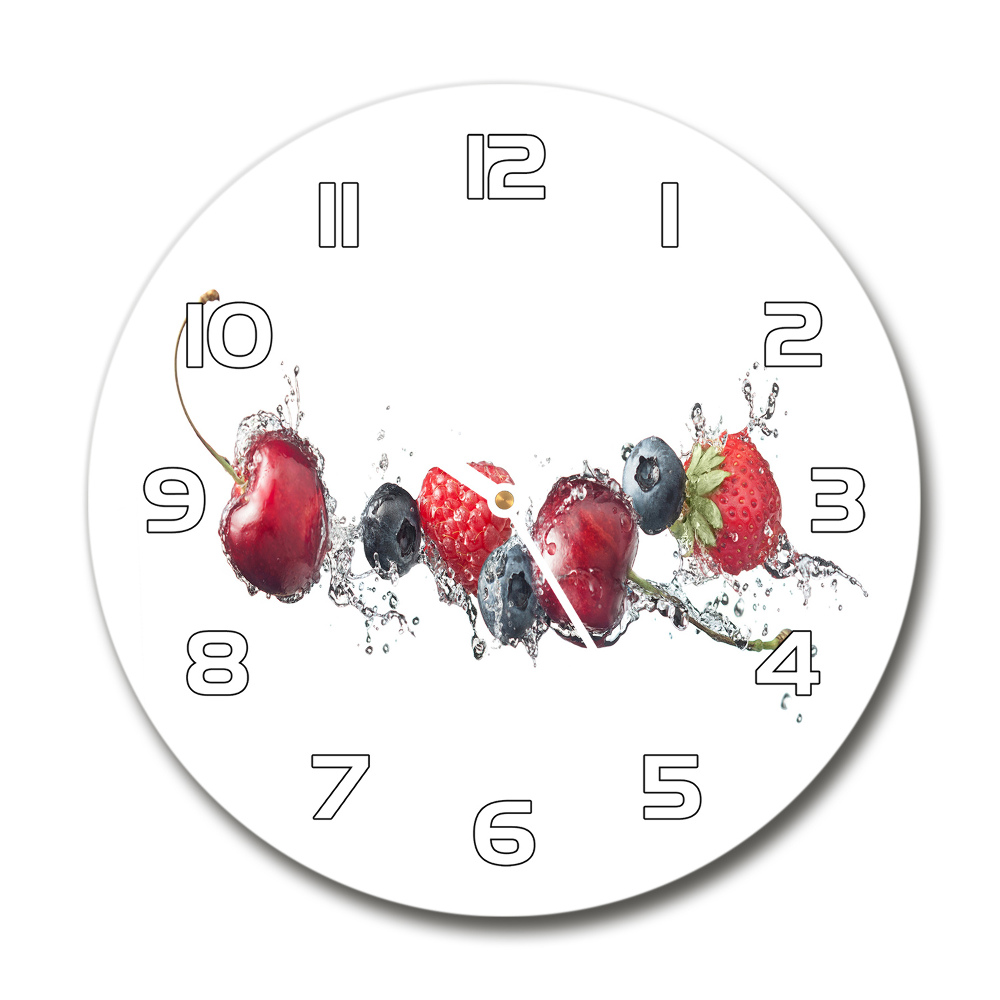 Round wall clock Forest fruits