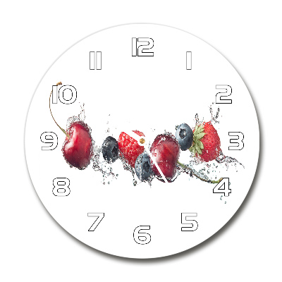 Round wall clock Forest fruits