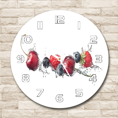 Round wall clock Forest fruits