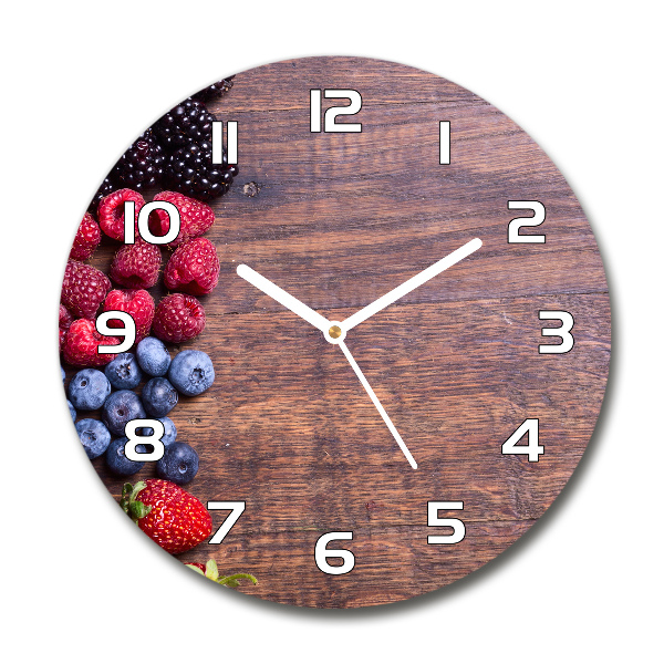 Round wall clock Forest fruits