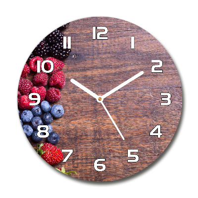 Round wall clock Forest fruits