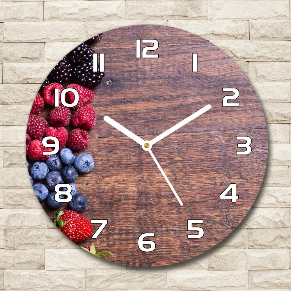 Round wall clock Forest fruits