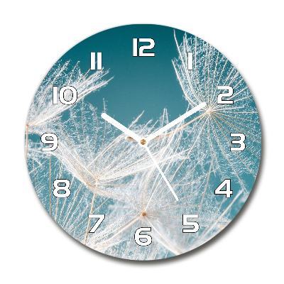 Round wall clock Dandelion seeds