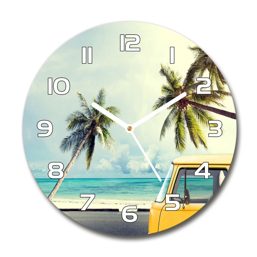 Round wall clock Beach van