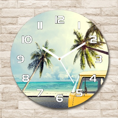 Round wall clock Beach van