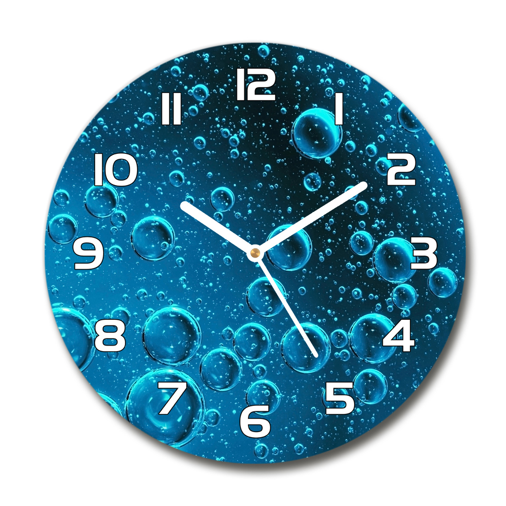 Round clock glass Bubbles under water