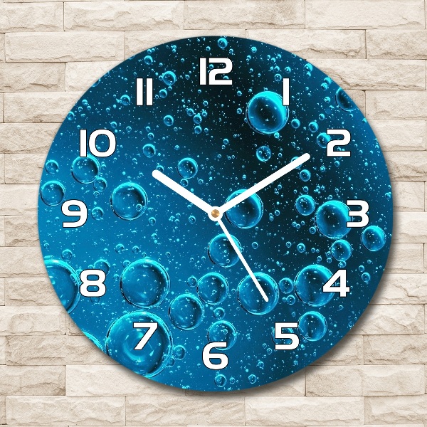 Round clock glass Bubbles under water