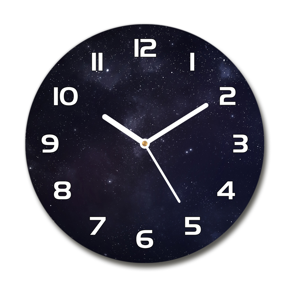 Round glass wall clock Constellation