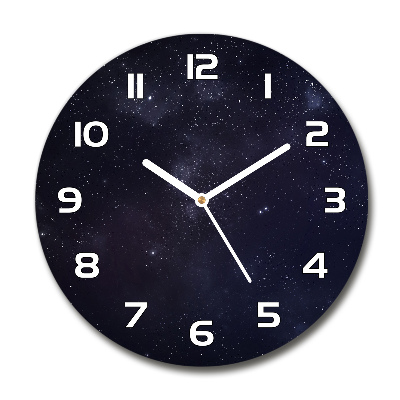 Round glass wall clock Constellation