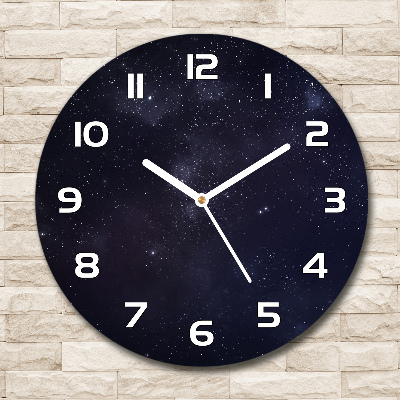 Round glass wall clock Constellation