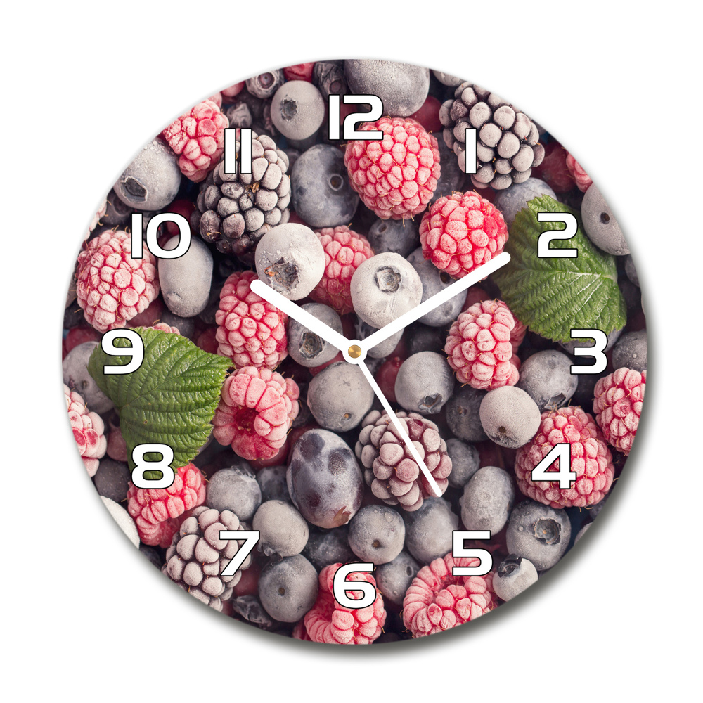 Round wall clock Frozen forest fruit