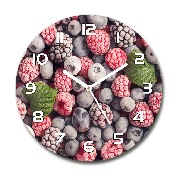 Round wall clock Frozen forest fruit