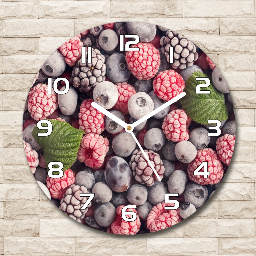 Round wall clock Frozen forest fruit