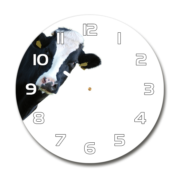 Round wall clock Cow