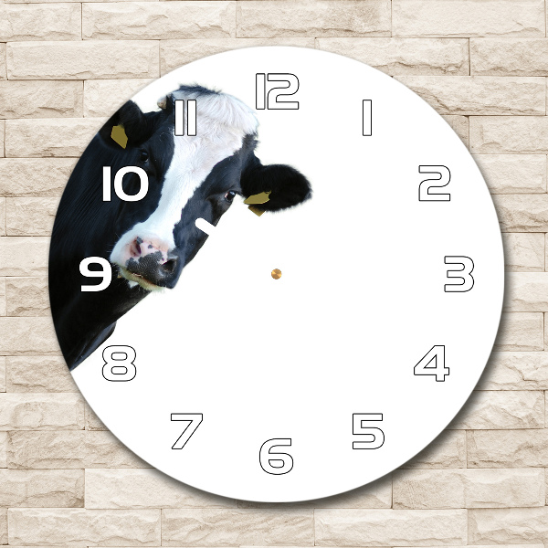 Round wall clock Cow