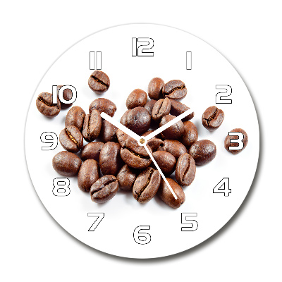 Round wall clock Coffee beans