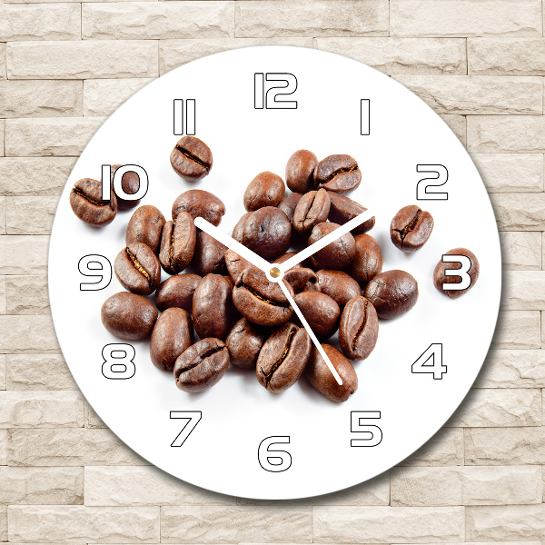 Round wall clock Coffee beans