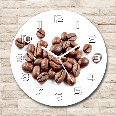 Round wall clock Coffee beans