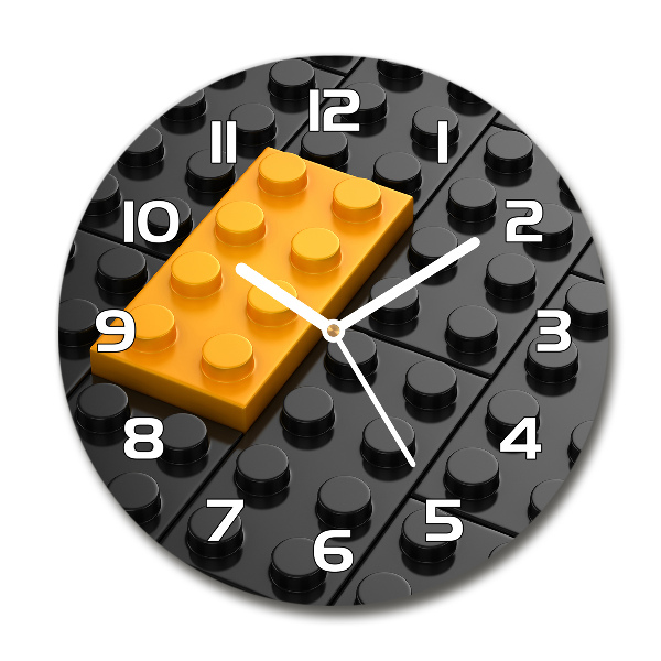 Round wall clock Lego bricks