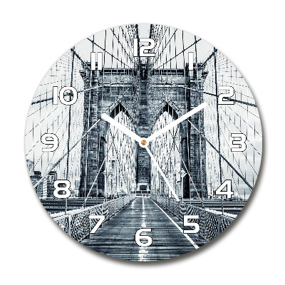 Round wall clock Brooklyn bridge