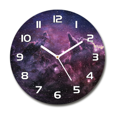 Round glass wall clock Nebula