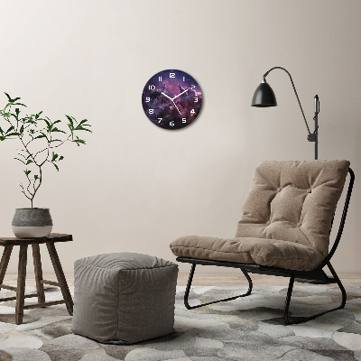 Round glass wall clock Nebula