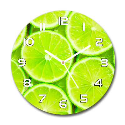 Round wall clock Lime