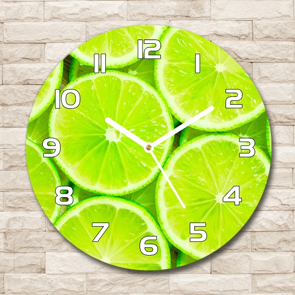 Round wall clock Lime